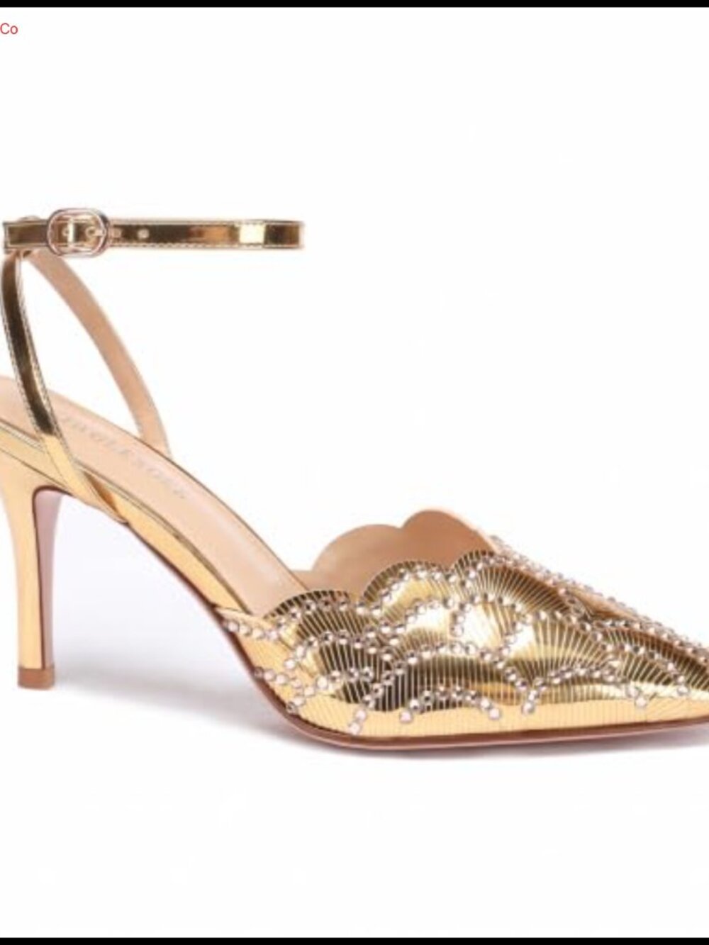 Women's Rhinestone Pointy Toe Stiletto Heels Ankle Strap Wedding Evening Pumps